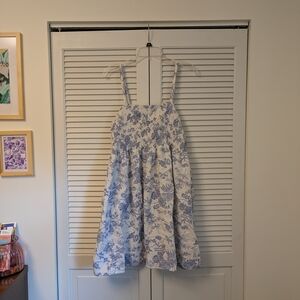 Universal Thread Blue and White Pleated Sundress